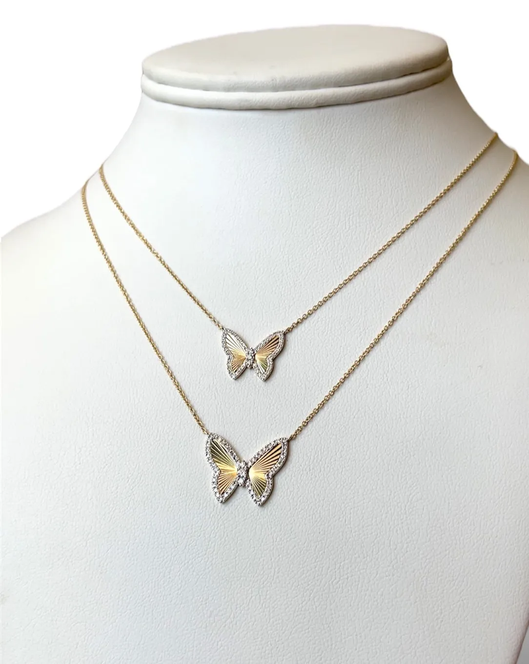 0.13CT/0.26CT Diamond Butterfly Necklace
