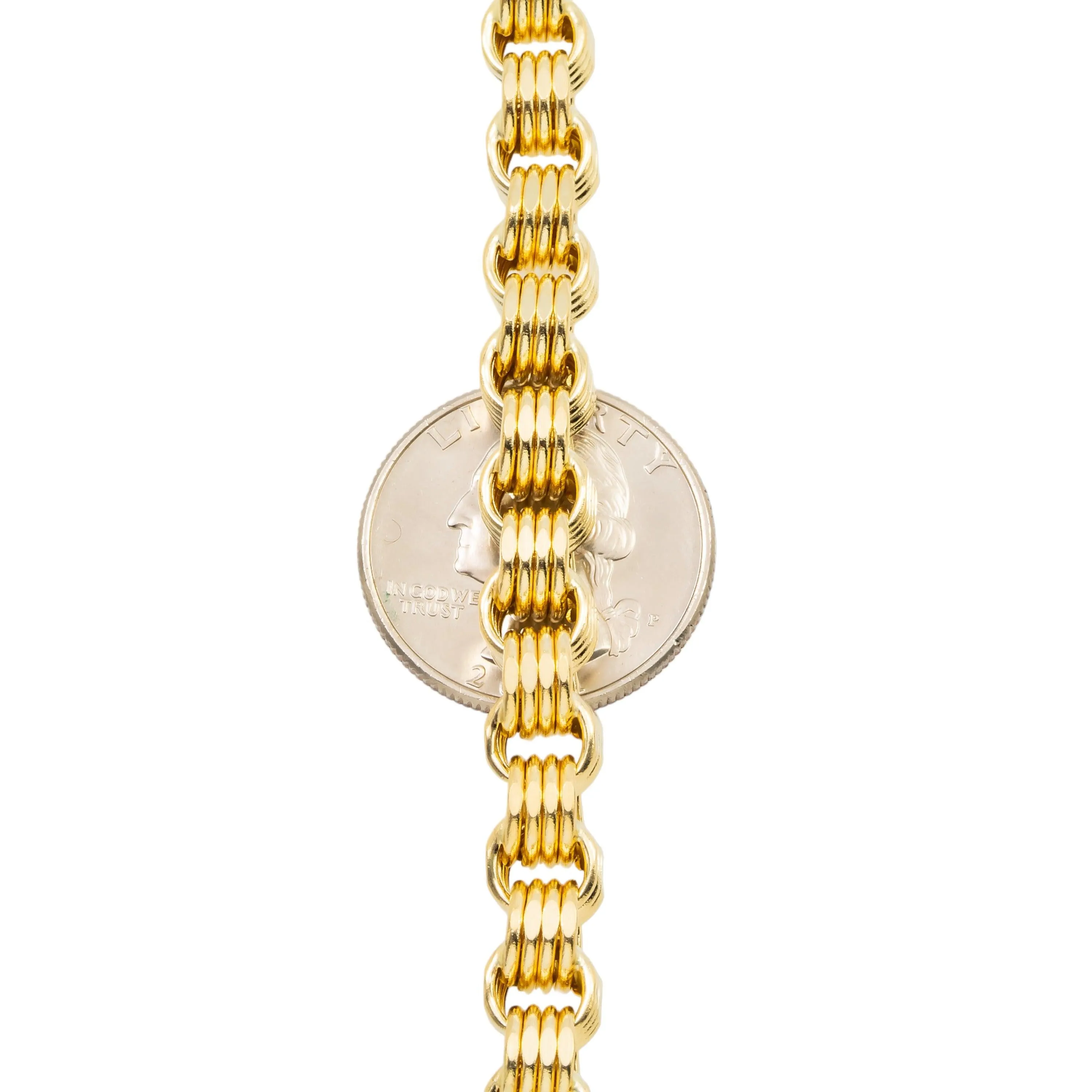 10K GOLD 7.32MM HOLLOW BOX BYZANTINE CHAIN