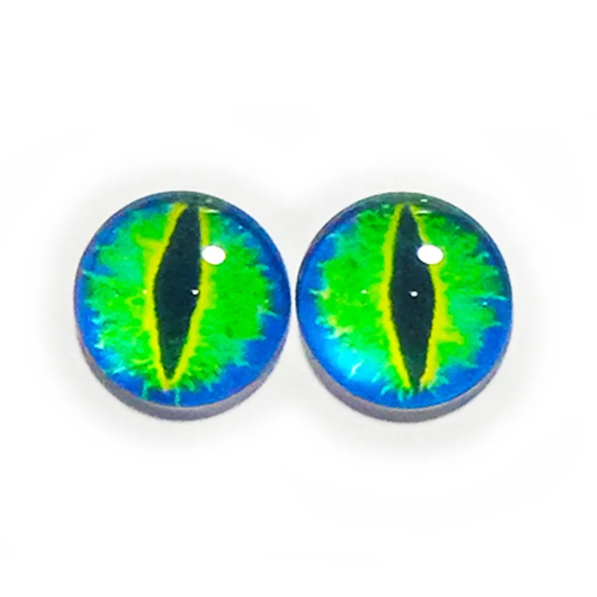 10x 6mm 8mm 10mm 12mm Glass Eyes Cabochon Lizard Cat Frog Animal Flat Dome Eye