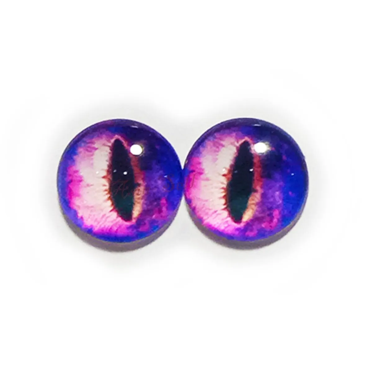 10x 6mm 8mm 10mm 12mm Glass Eyes Cabochon Lizard Cat Frog Animal Flat Dome Eye