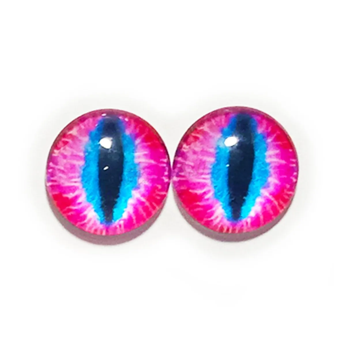 10x 6mm 8mm 10mm 12mm Glass Eyes Cabochon Lizard Cat Frog Animal Flat Dome Eye