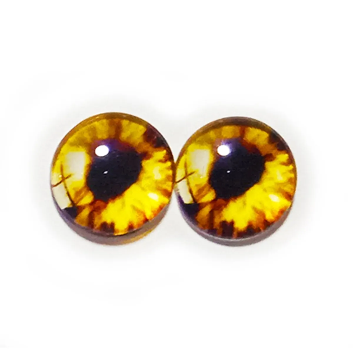 10x 6mm 8mm 10mm 12mm Glass Eyes Cabochon Lizard Cat Frog Animal Flat Dome Eye