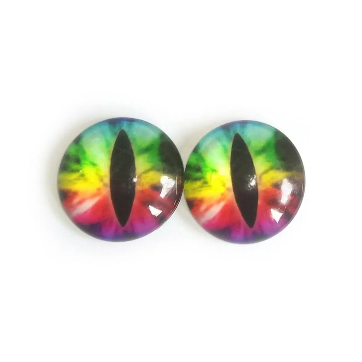 10x 6mm 8mm 10mm 12mm Glass Eyes Cabochon Lizard Cat Frog Animal Flat Dome Eye
