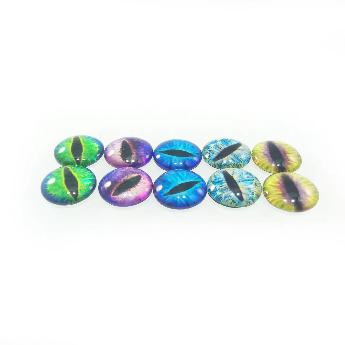 10x 6mm 8mm 10mm 12mm Glass Eyes Cabochon Lizard Cat Frog Animal Flat Dome Eye