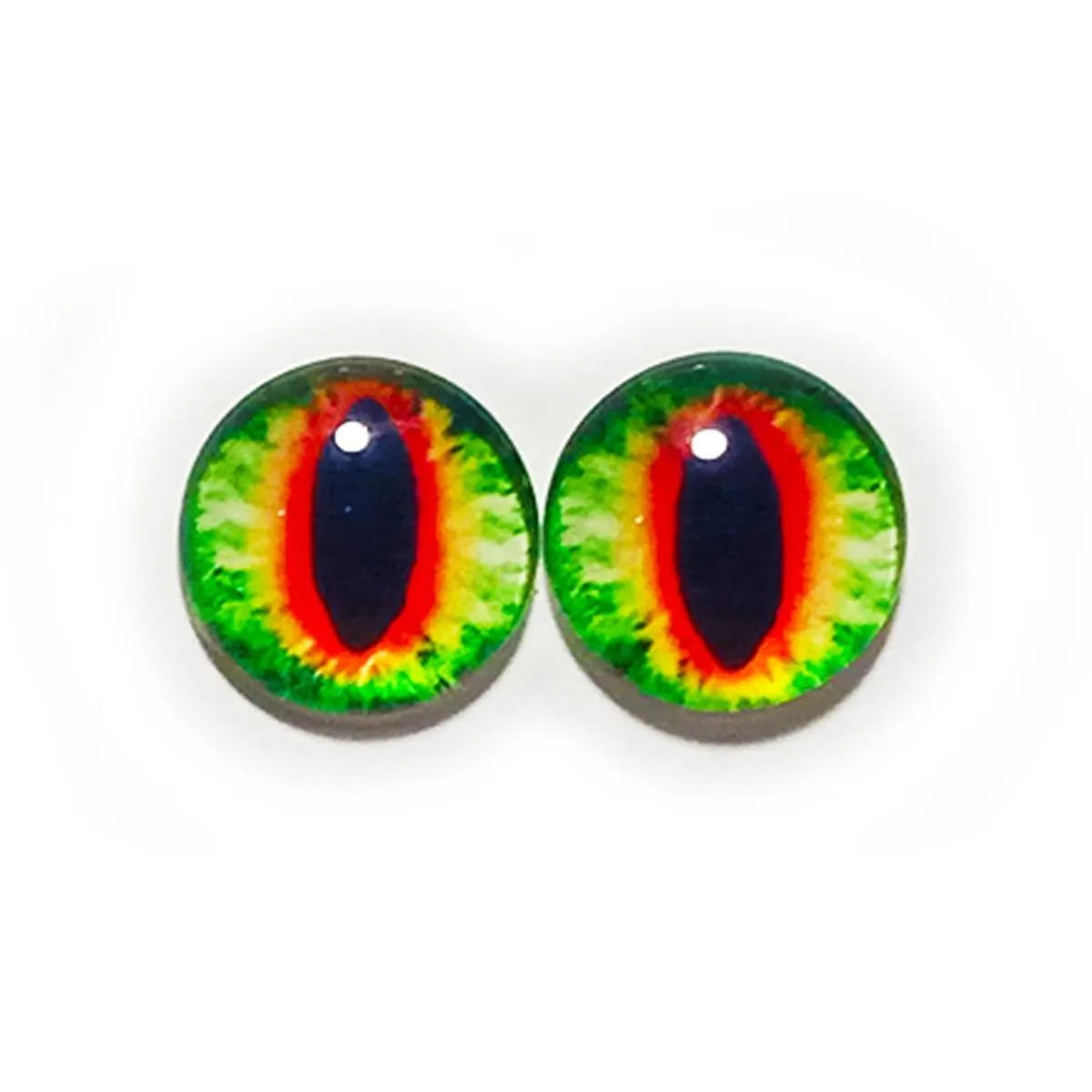 10x 6mm 8mm 10mm 12mm Glass Eyes Cabochon Lizard Cat Frog Animal Flat Dome Eye
