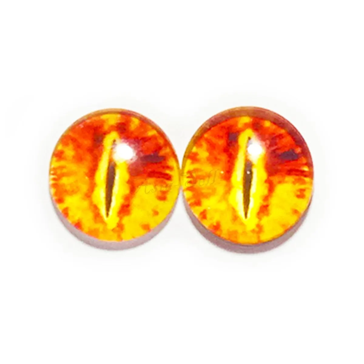 10x 6mm 8mm 10mm 12mm Glass Eyes Cabochon Lizard Cat Frog Animal Flat Dome Eye