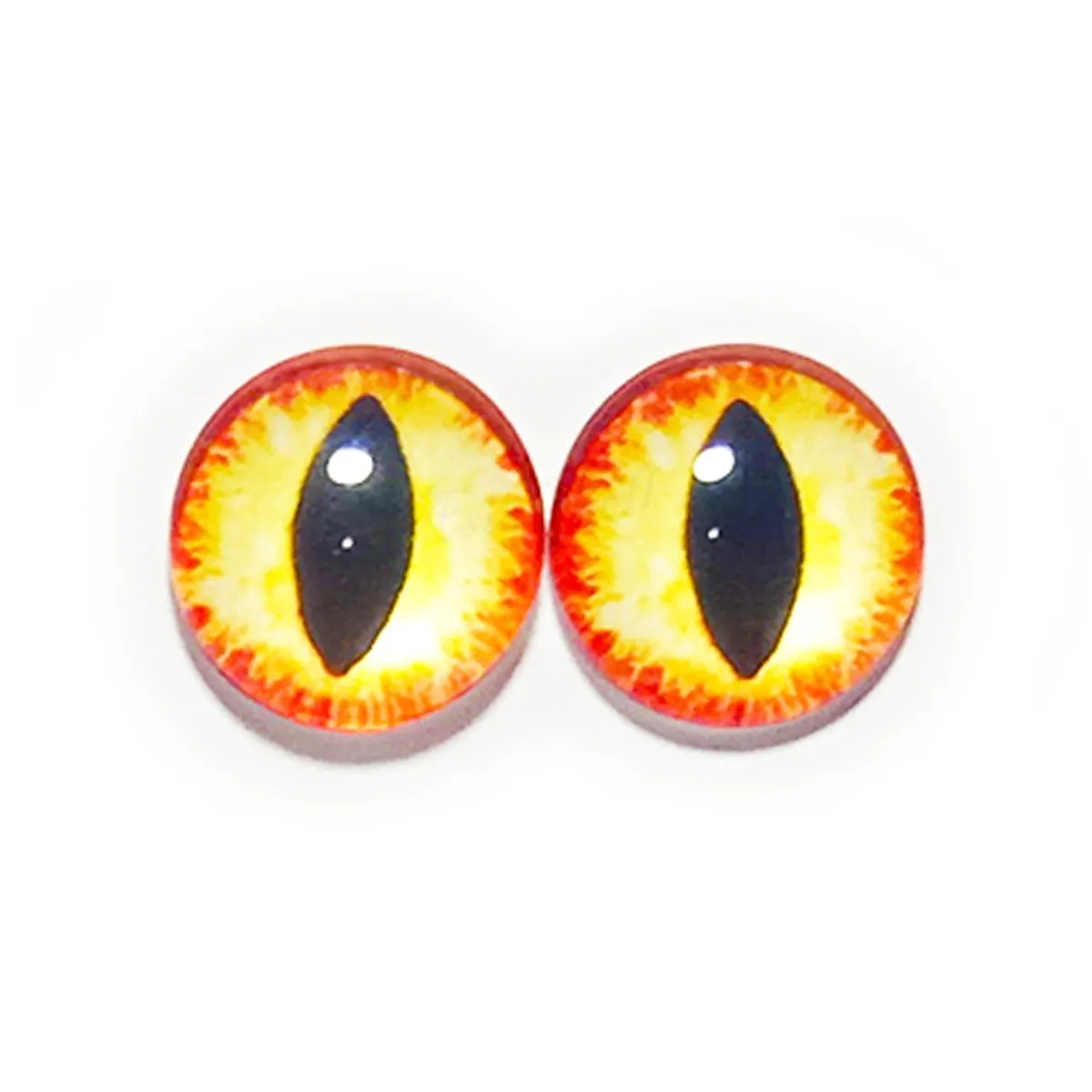 10x 6mm 8mm 10mm 12mm Glass Eyes Cabochon Lizard Cat Frog Animal Flat Dome Eye