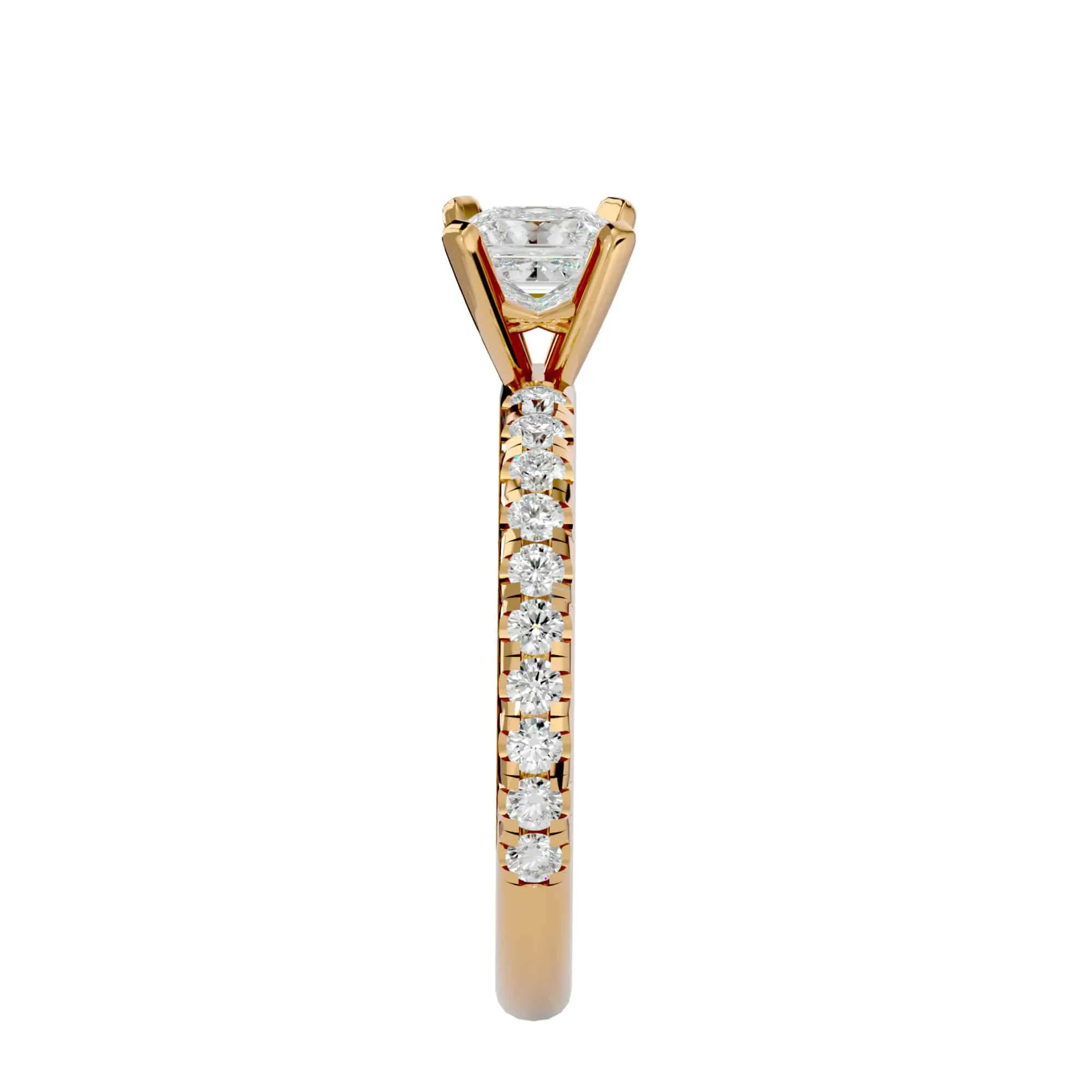 1.44ct ct Princess Cut High Set Daimond Engagement Ring