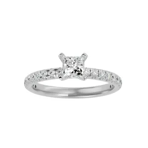 1.44ct ct Princess Cut High Set Daimond Engagement Ring