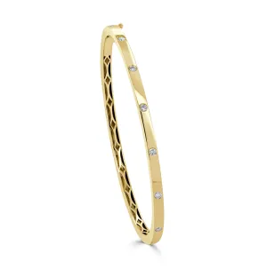 14KY 7 Diamond Bezel Bracelet