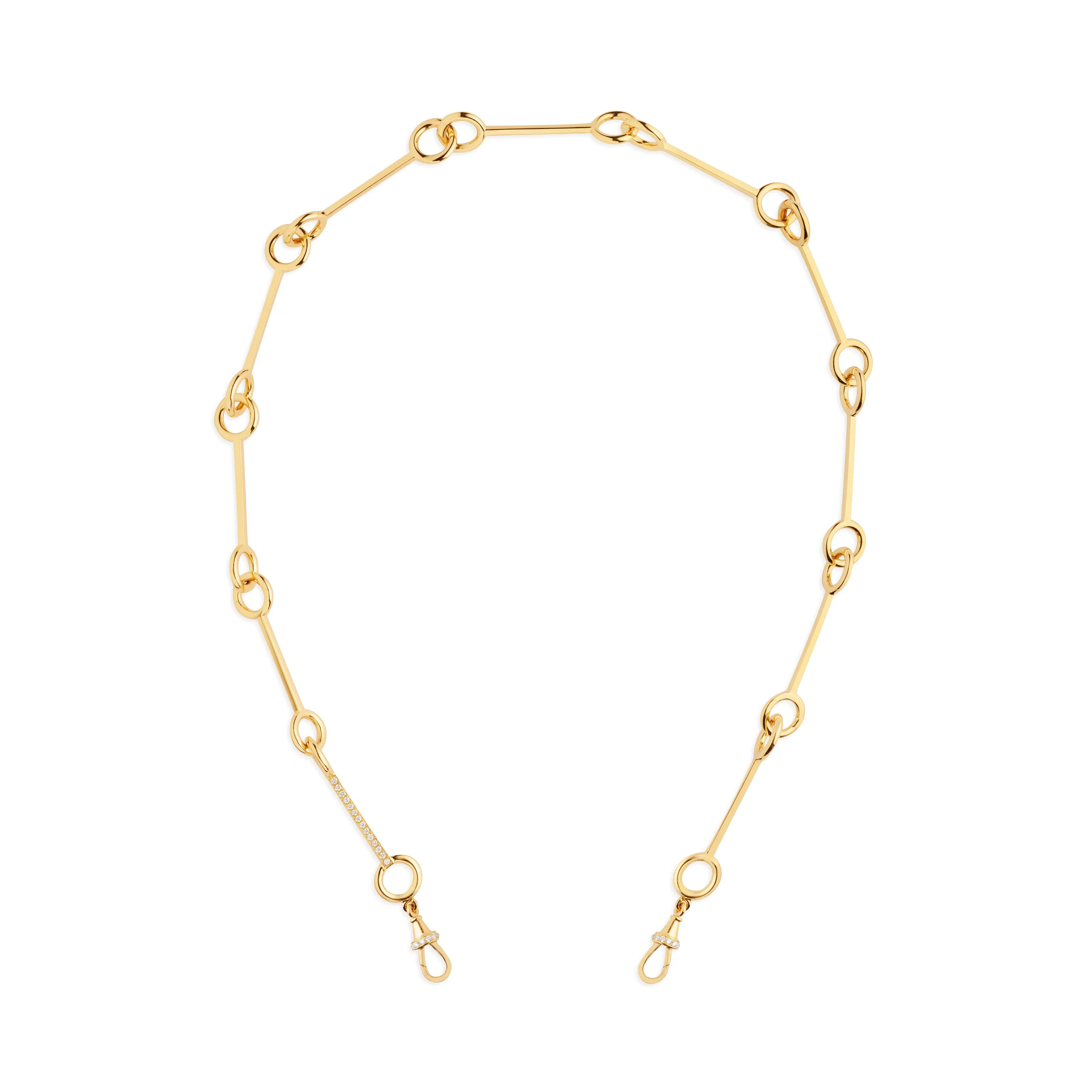 18KY Diamond Stick Chain