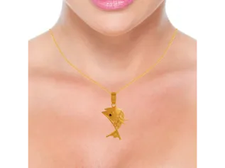 22k Lucky Charm Fish Gold Pendant