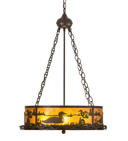 22" Wide Loon Inverted Pendant