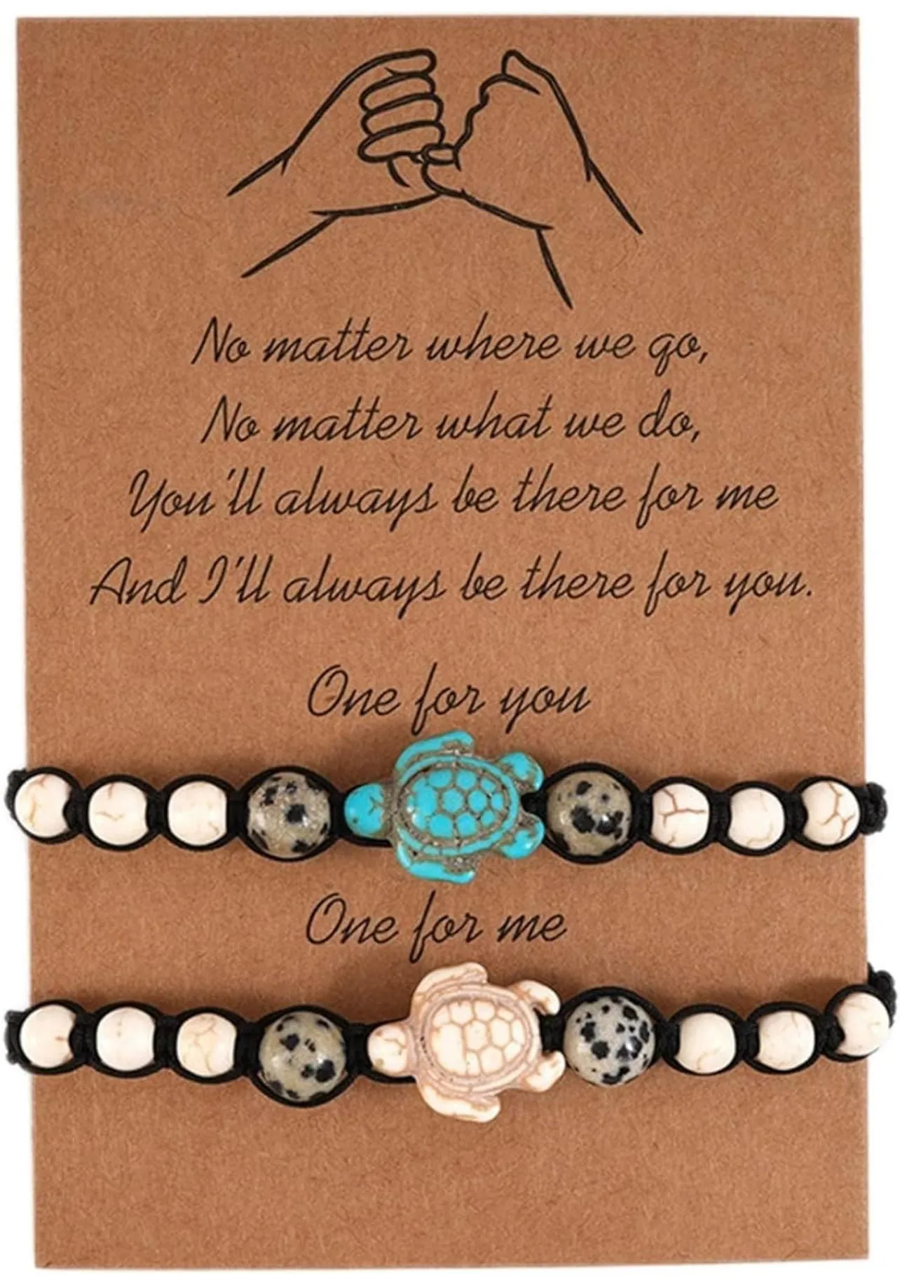 2Pcs Sea Turtle Natural Stone Beaded Bracelet Set Lava Stone Turquoise Stretchy Elastic Bracelet for Women Men Boy Girl Summer Beach Bracelet Meditation Beaded Bracelet Animal Jewelry Gift