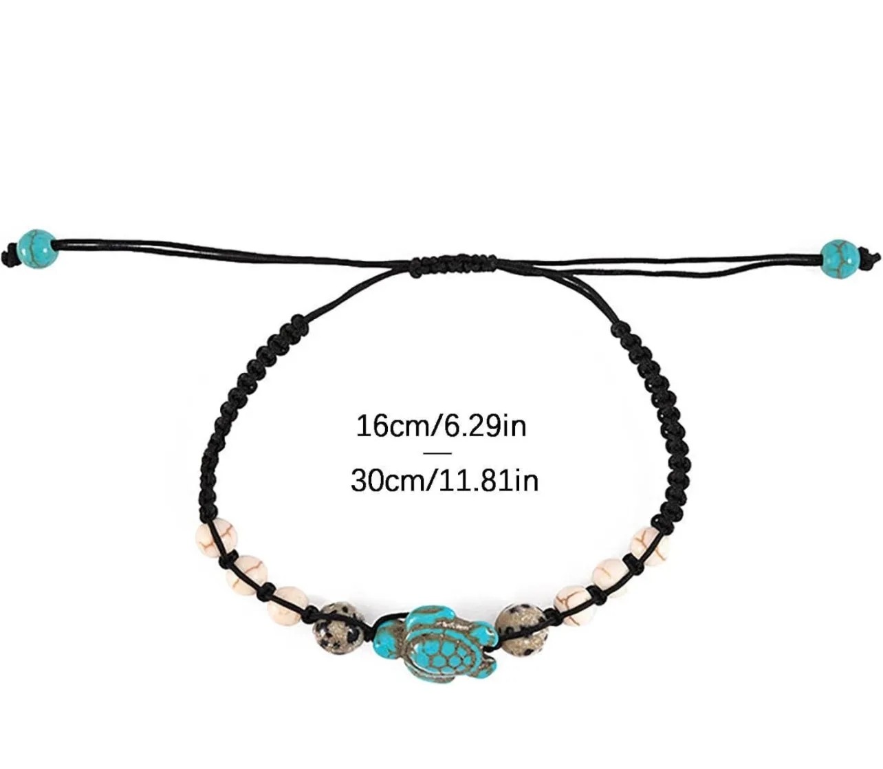 2Pcs Sea Turtle Natural Stone Beaded Bracelet Set Lava Stone Turquoise Stretchy Elastic Bracelet for Women Men Boy Girl Summer Beach Bracelet Meditation Beaded Bracelet Animal Jewelry Gift