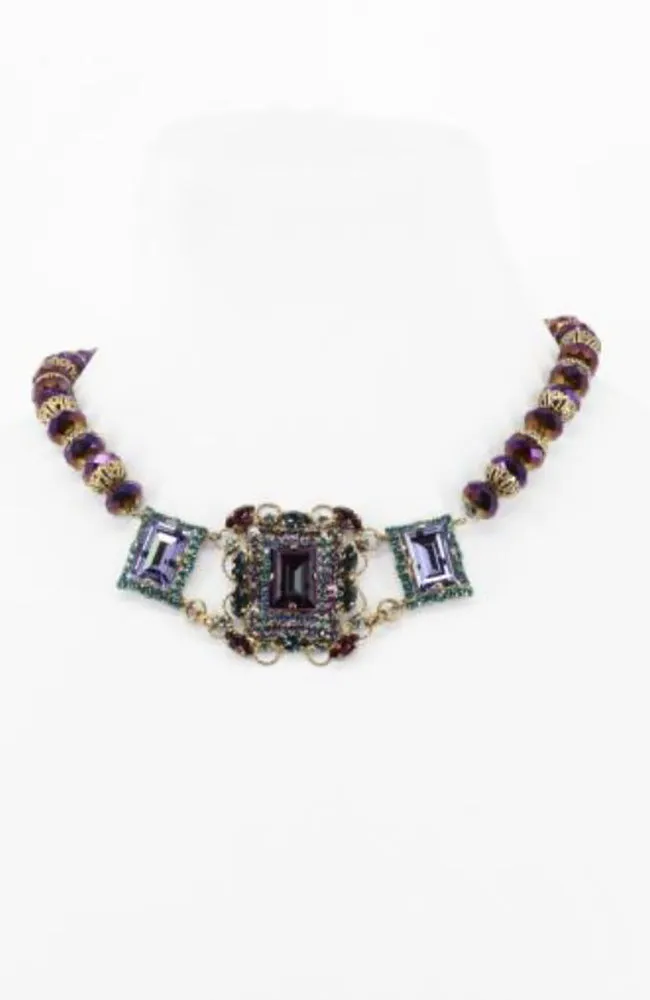 3 Sq Pendants Gold Necklace