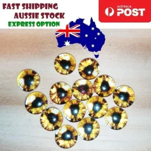 30pcs Round 12mm Glass Eyes Dragon Lizard Frog Eyeballs Model P