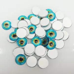 50pcs Round 10mm Glass Doll Eyes Dragon Lizard Frog Eyeballs Model T