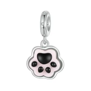 925 Sterling Silver Platinum Plated Luminous Cat Claw Pendant