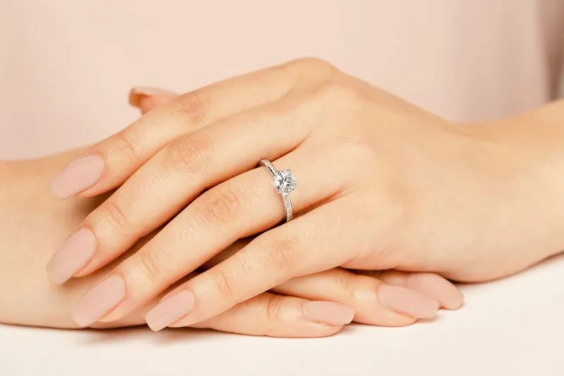 A Dream Come True Engagement Diamond Ring Lab-Grown Diamond  with 0.96 ct. (0.75 ct. center diamond)
