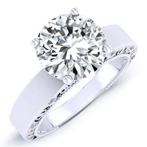Acacia - GIA Natural Round Diamond Engagement Ring