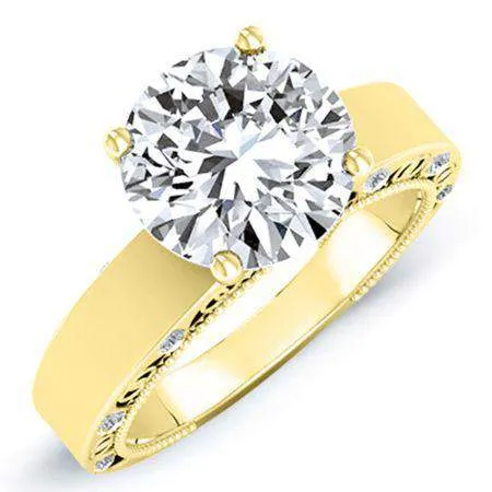 Acacia - GIA Natural Round Diamond Engagement Ring