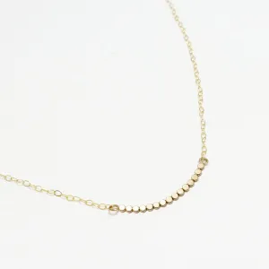 Accent Short Curved Flat Beaded Necklace