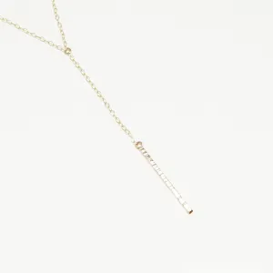Accent Y-Style Line Hammered Necklace