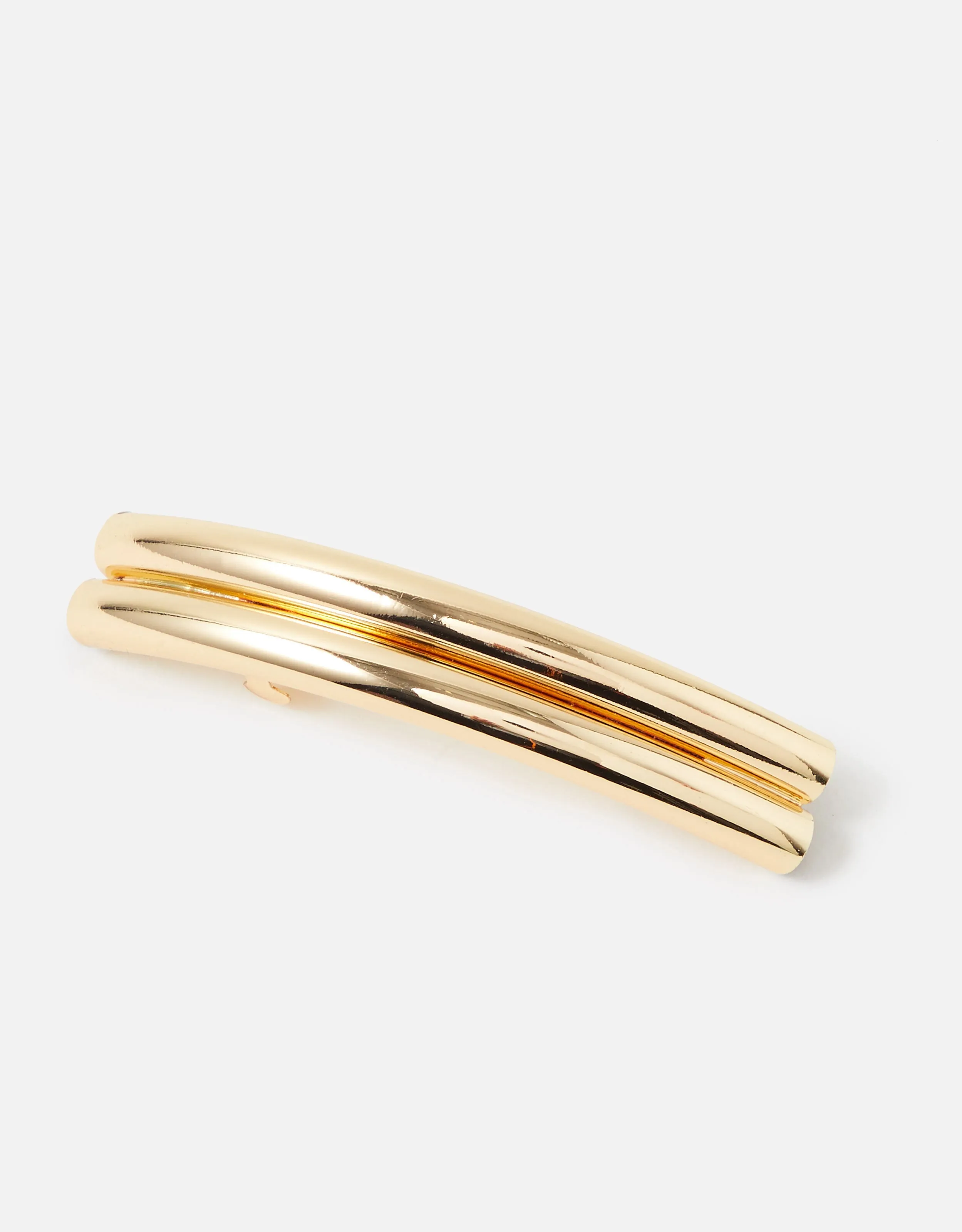 Accessorize London Women's Double Gold Bar Barette Hair Clip