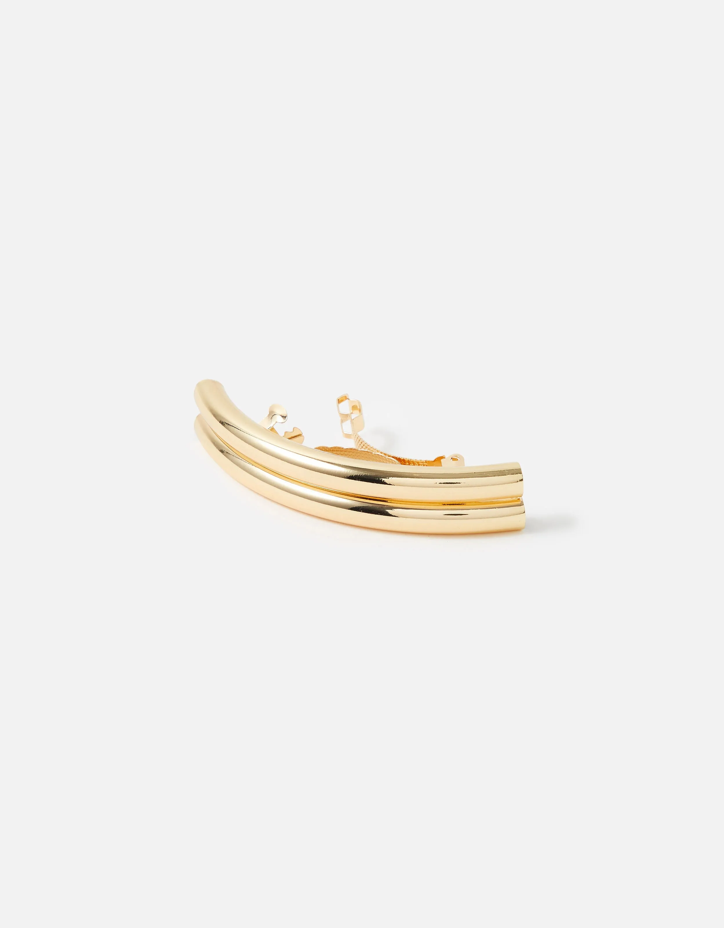 Accessorize London Women's Double Gold Bar Barette Hair Clip