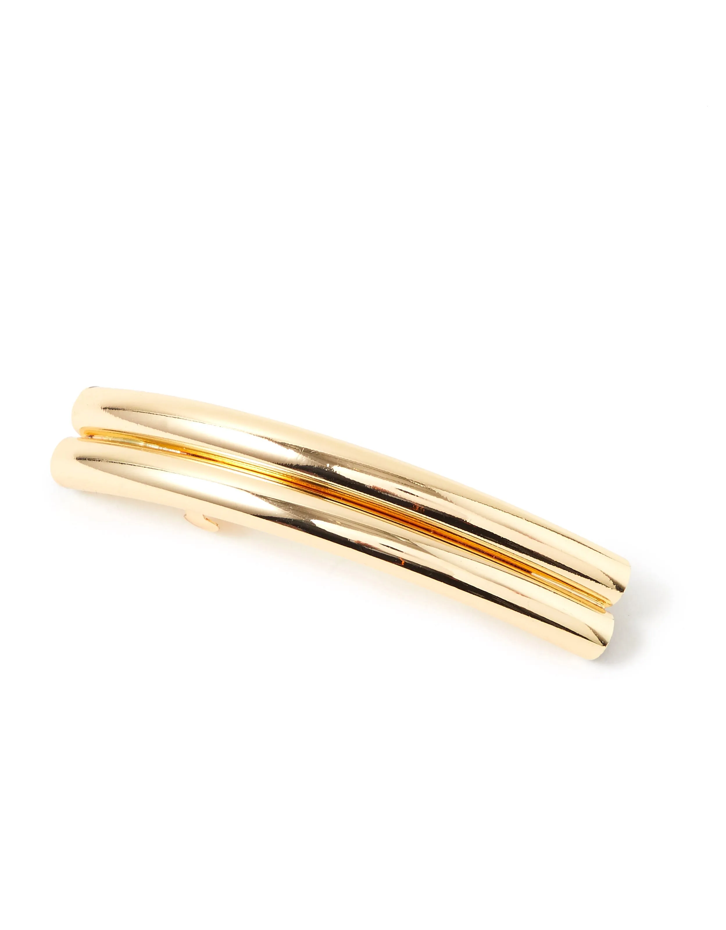 Accessorize London Women's Double Gold Bar Barette Hair Clip