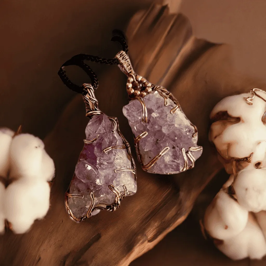 Amethyst Cluster Pendants