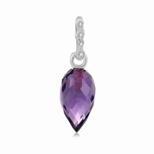 Amethyst Silver Pendant - Third Eye Chakra