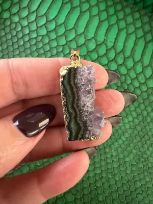 Amethyst Slice Pendant