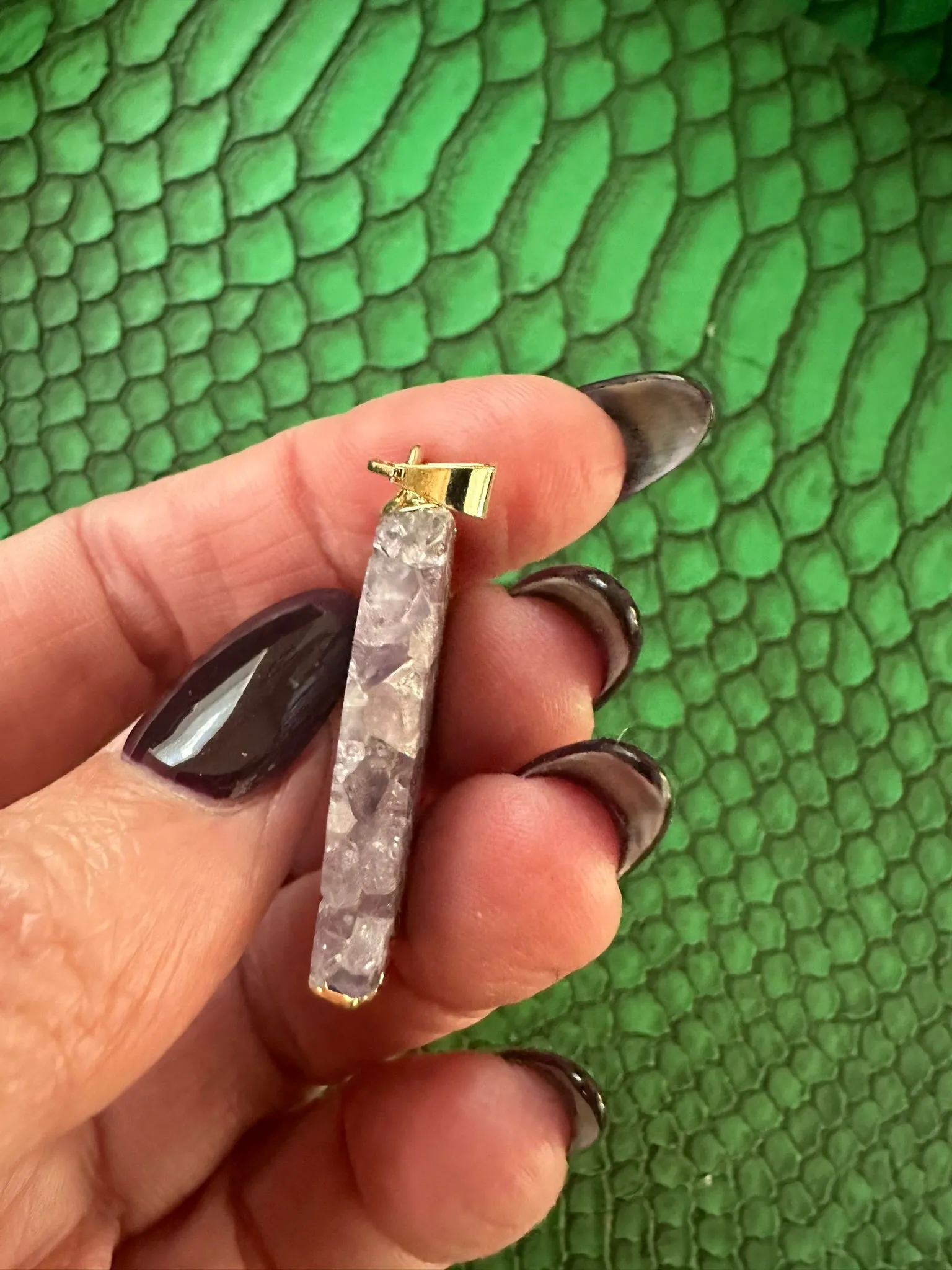 Amethyst Slice Pendant