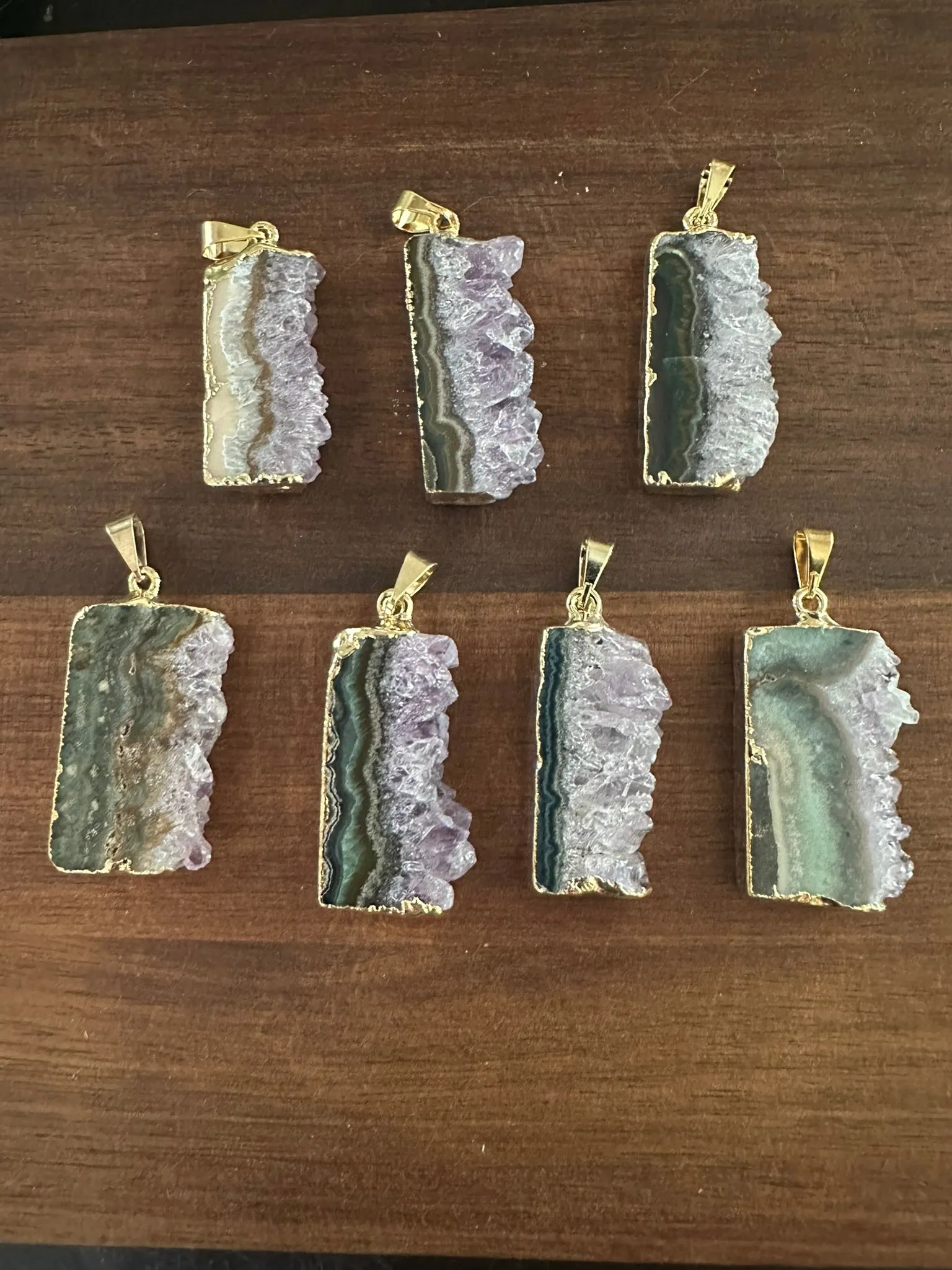 Amethyst Slice Pendant