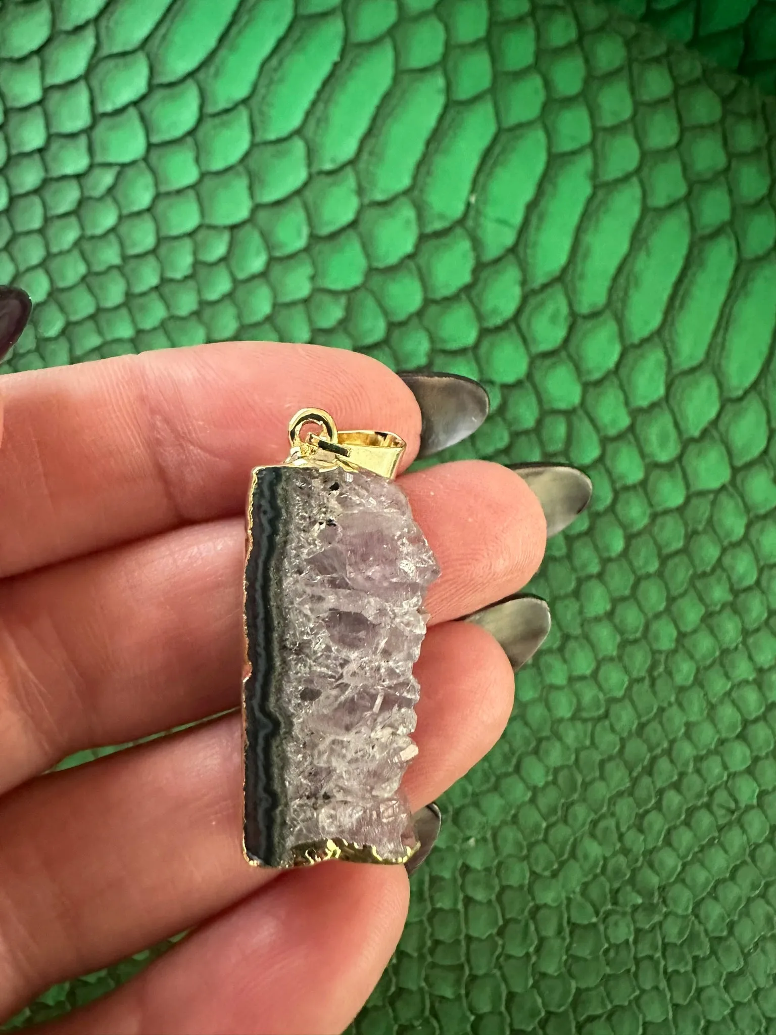 Amethyst Slice Pendant