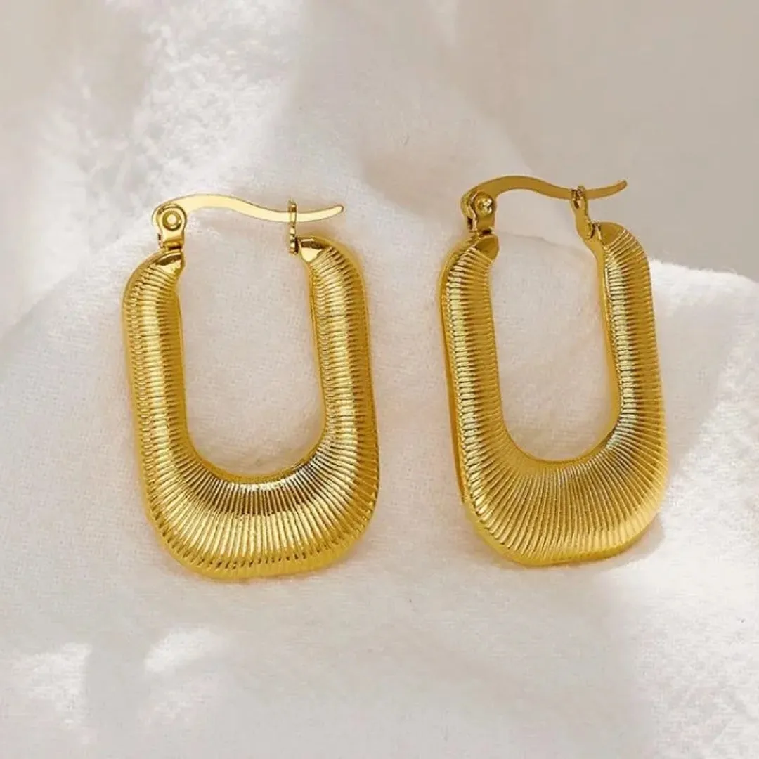 Anti Tarnish U-Shaped Hoop Earring