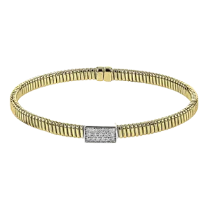 Bangle in 18K Gold with Diamonds LB2383-Y WHITE 18K X 2T