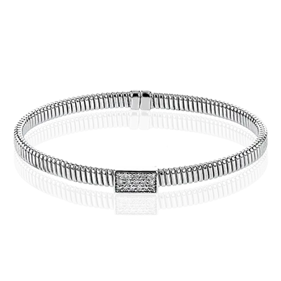 Bangle in 18K Gold with Diamonds LB2383-Y WHITE 18K X 2T