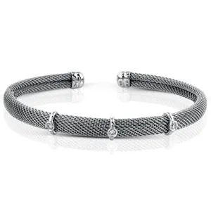 Bangle in 18k Gold with Diamonds MB1537 WHITE 18K X