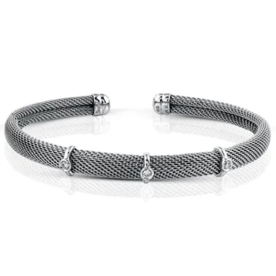 Bangle in 18k Gold with Diamonds MB1537 WHITE 18K X
