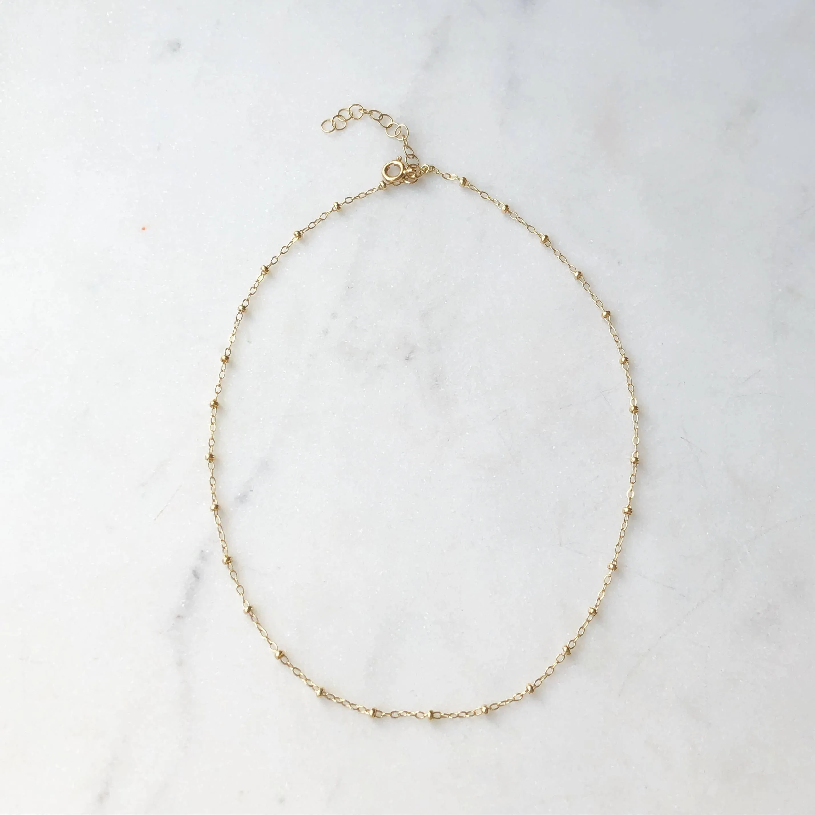 Beaded Choker in Sterling Silver