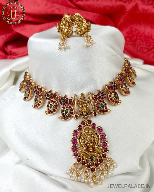 Beautiful Gold Finish Antique Necklace JH3153