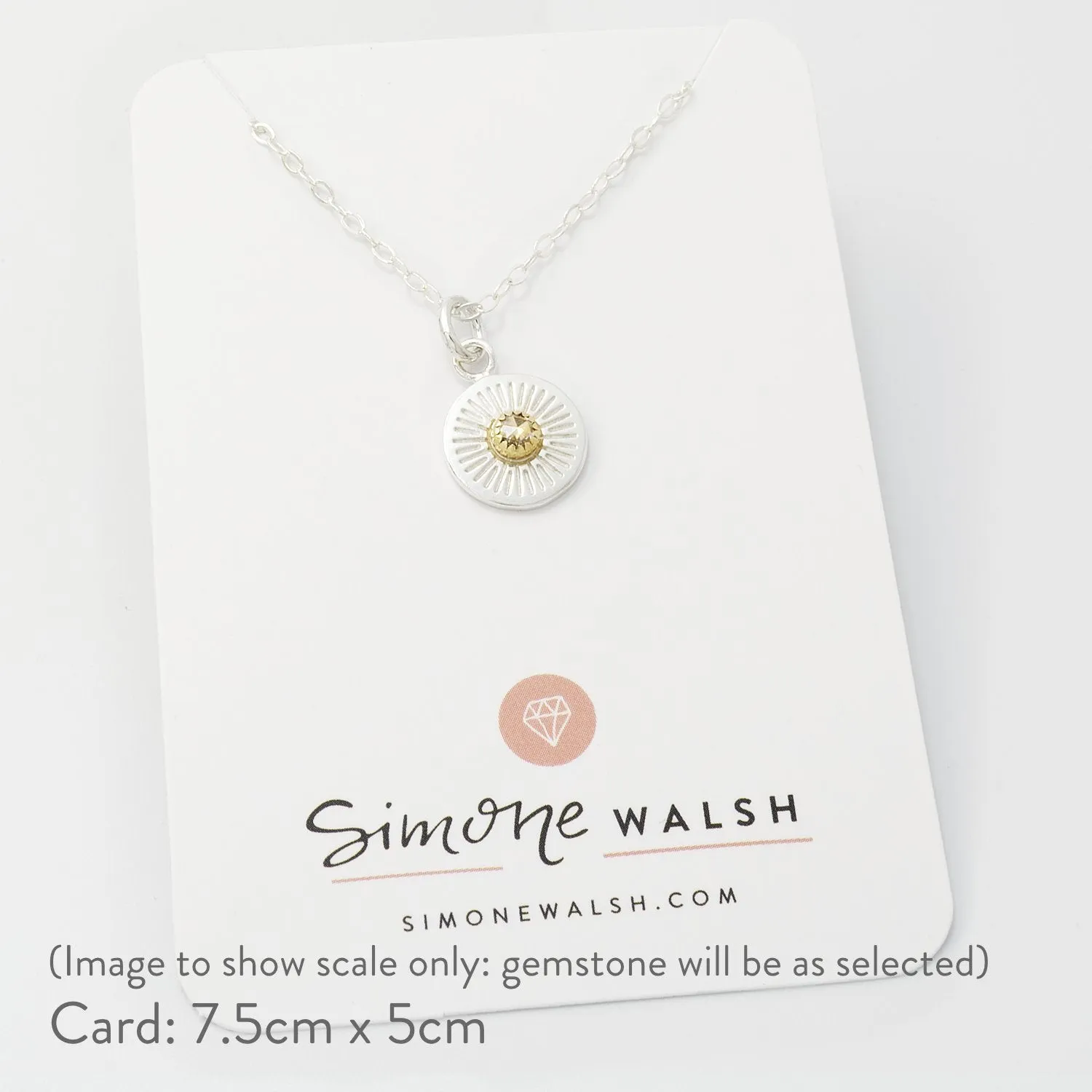 Birthstone Silver Pendant: Garnet