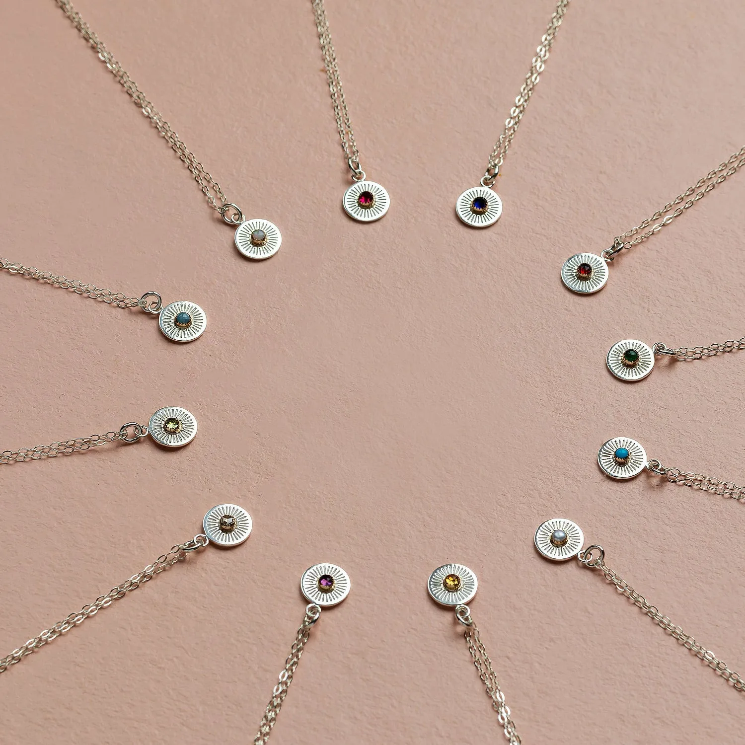 Birthstone Silver Pendant: Garnet