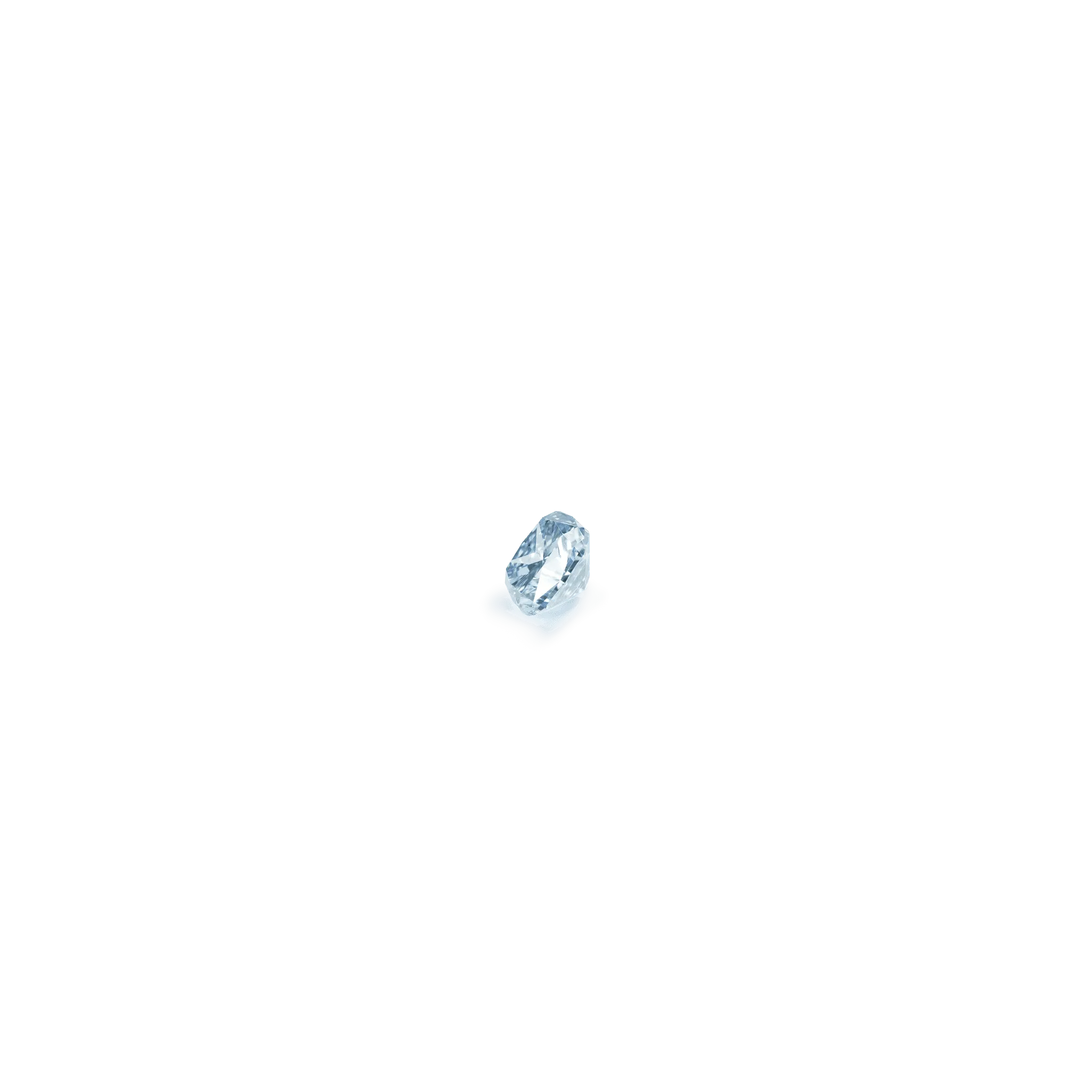 Blue Cushion Cut Lab-Grown Diamond
