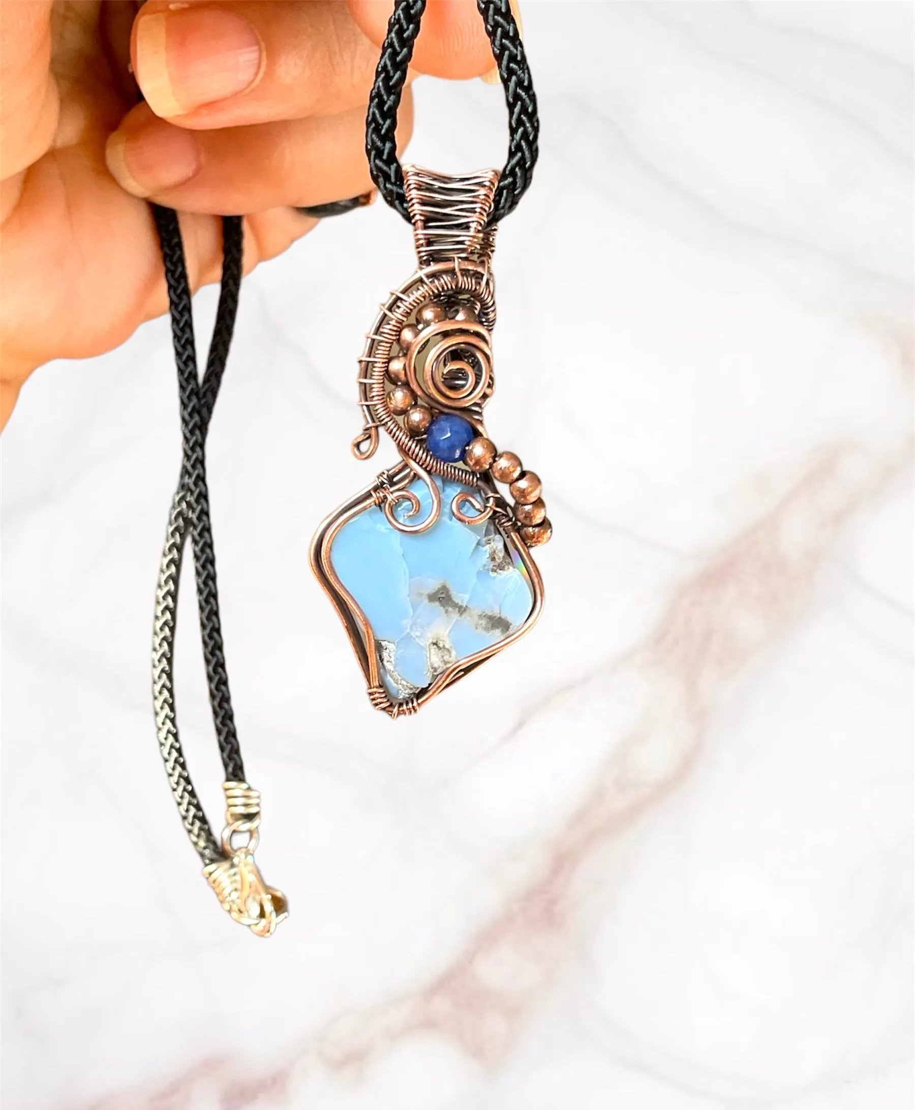Blue Opal Pendants