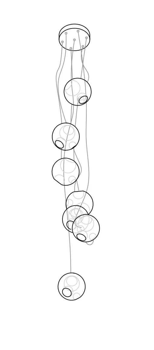 BOCCI 28.7c Bespoke Stairwell Cluster Pendant