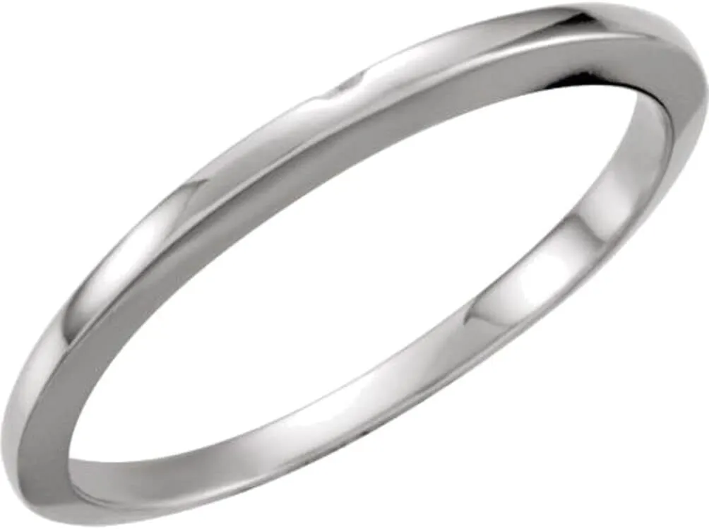 Bonyak Jewelry Platinum #3 Matching Band with One-Notch Dazzling, Size 6